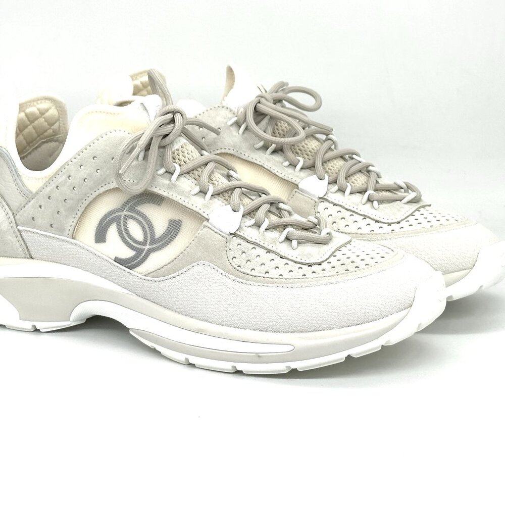 CHANEL 23S 2023 Suede Fabric Mesh CC Sport Sneakers Kicks Shoes Trainers - Picture 8 of 15